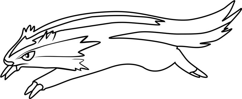 Linoone Pokemon Running coloring page