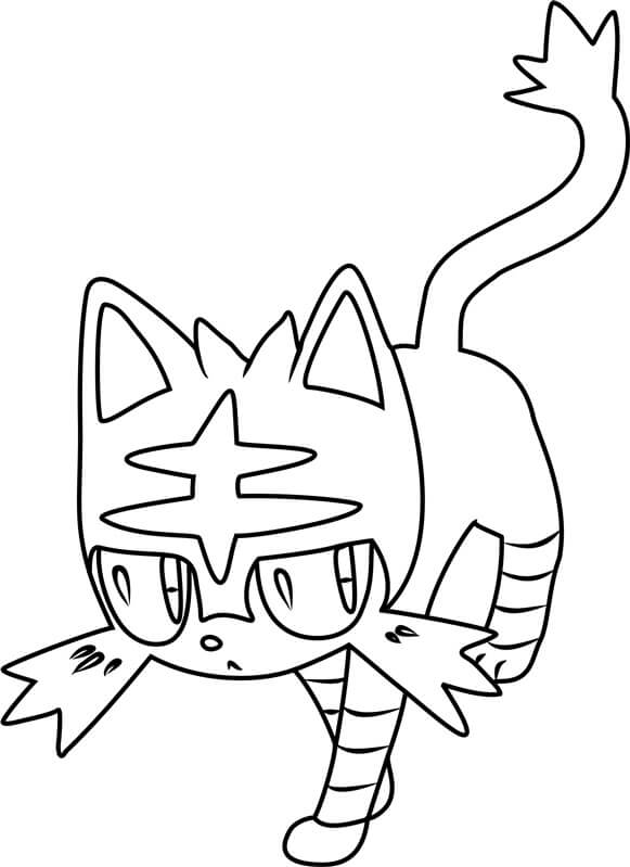 Litten Walk coloring page