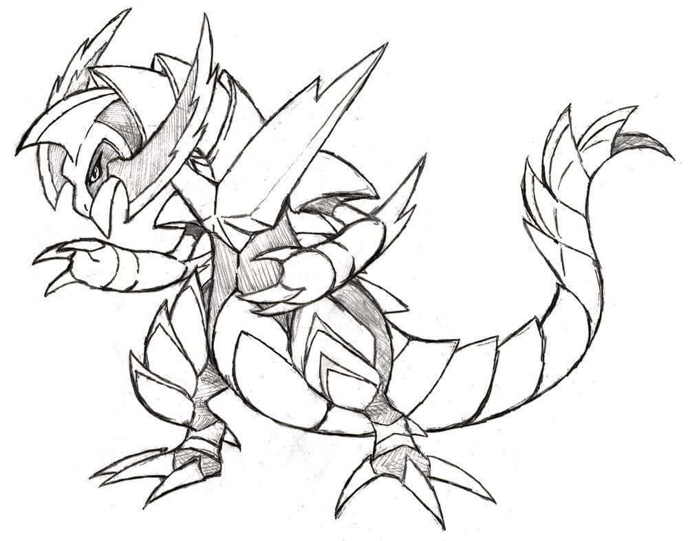 Mega Haxorus coloring page