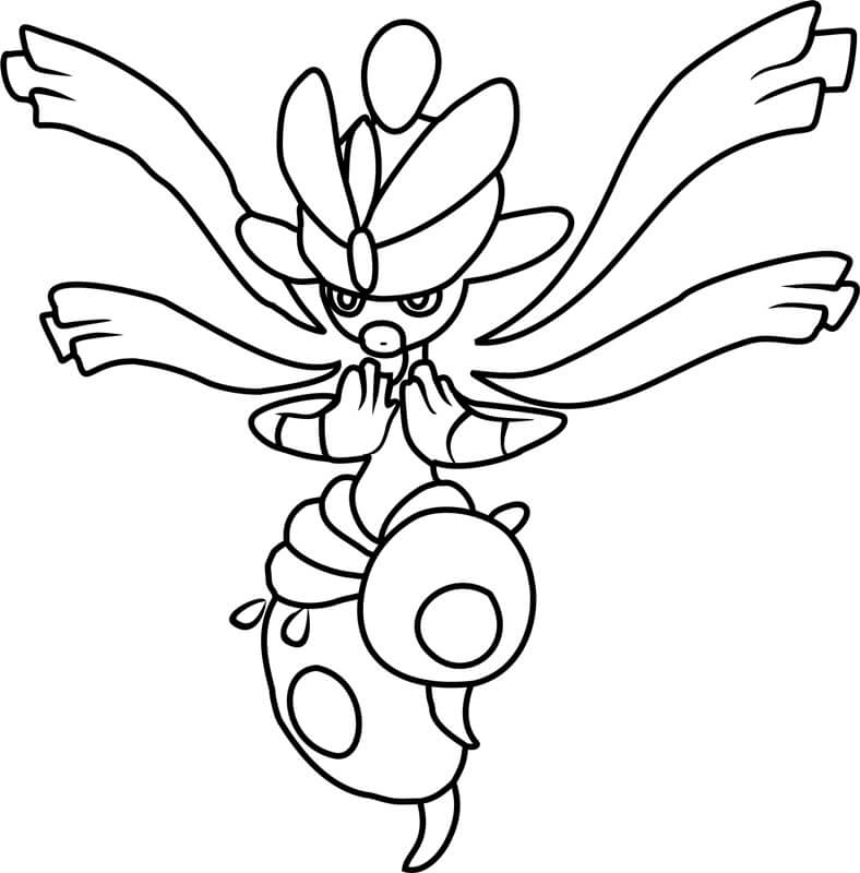 Mega Medicham Pokemon coloring page