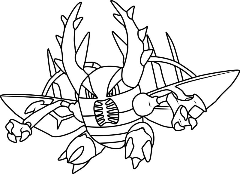 Mega Pinsir Pokemon coloring page