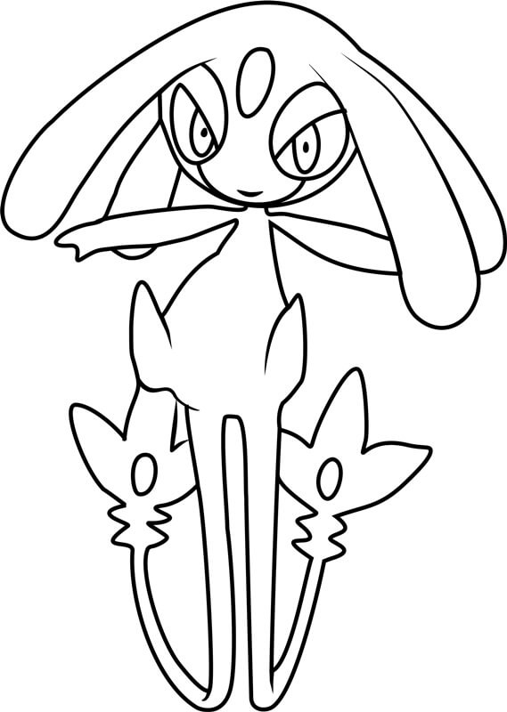 Mesprit Pokemon coloring page