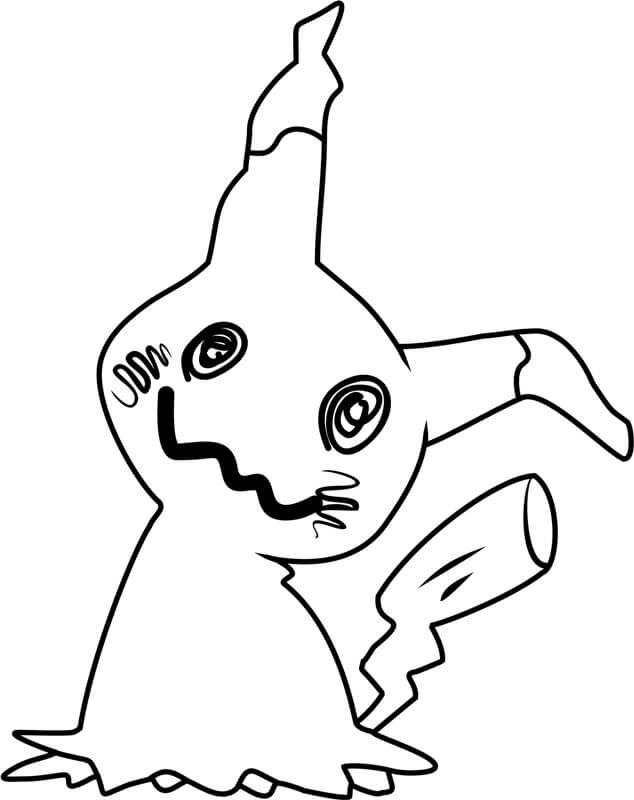 Mimikyu’s Scary Disguised Form coloring page