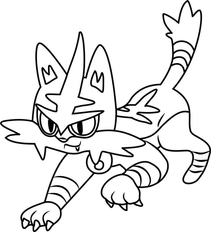 Moving Torracat coloring page