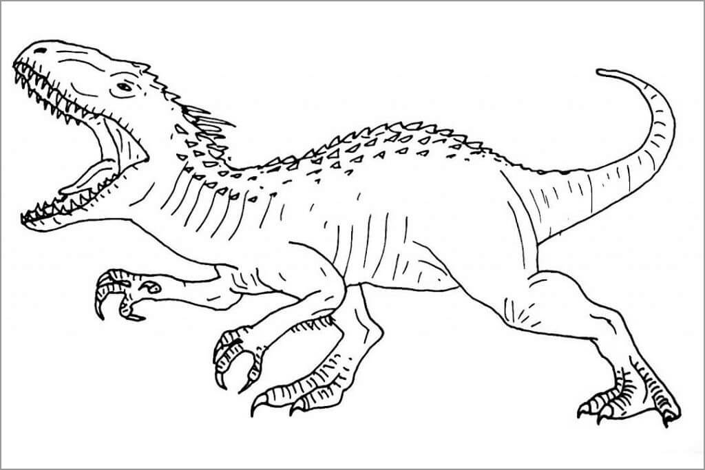 무서운 공룡 coloring page