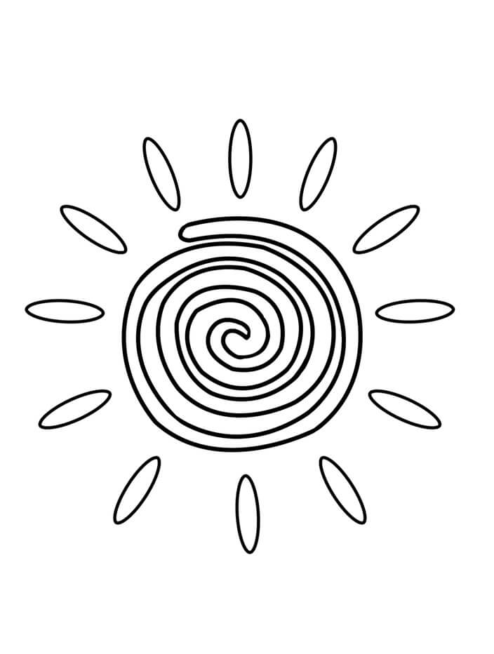 나선의 태양 coloring page