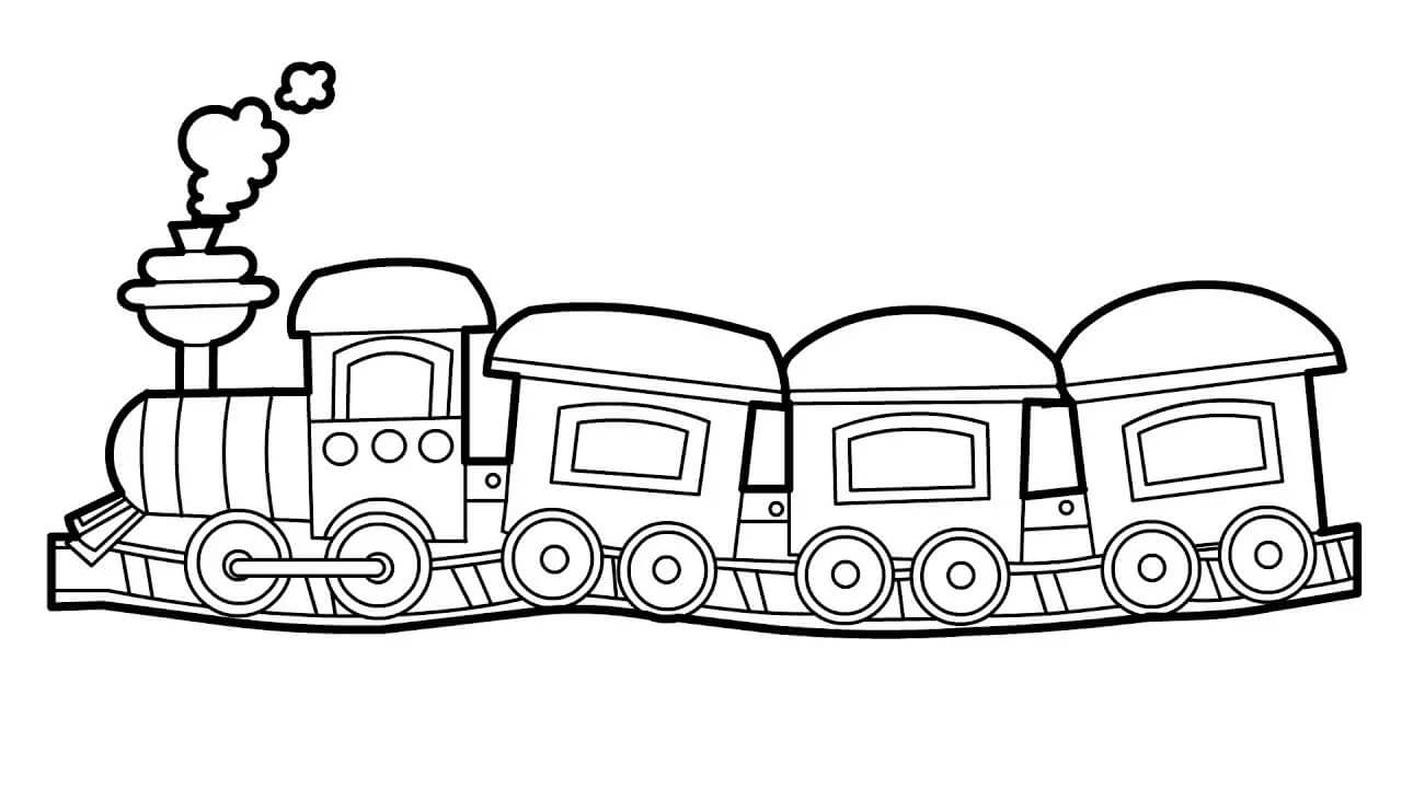 놀라운 기차 coloring page