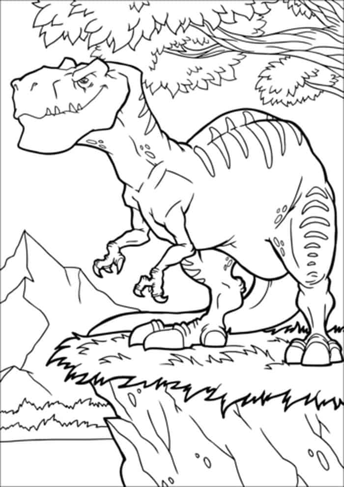 오래된 T-Rex coloring page
