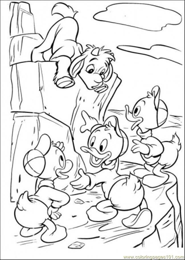 오리와 염소 등반 coloring page