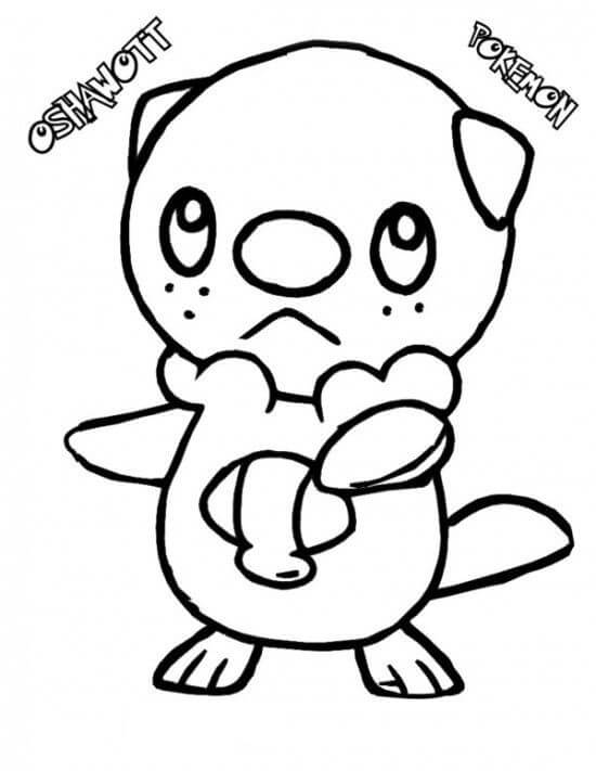 Oshawott of Pokemon coloring page
