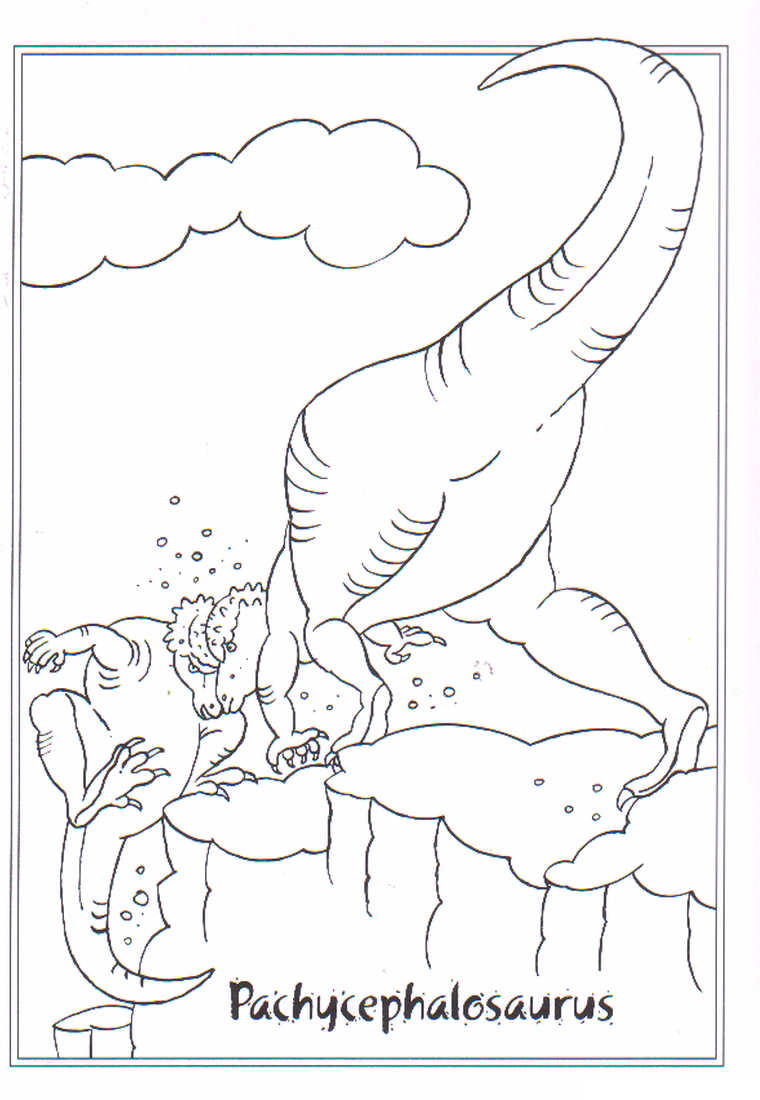 파키케팔로사우루스 coloring page