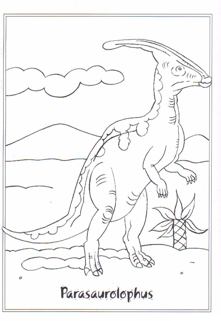 파라사우롤로푸스 색칠 페이지