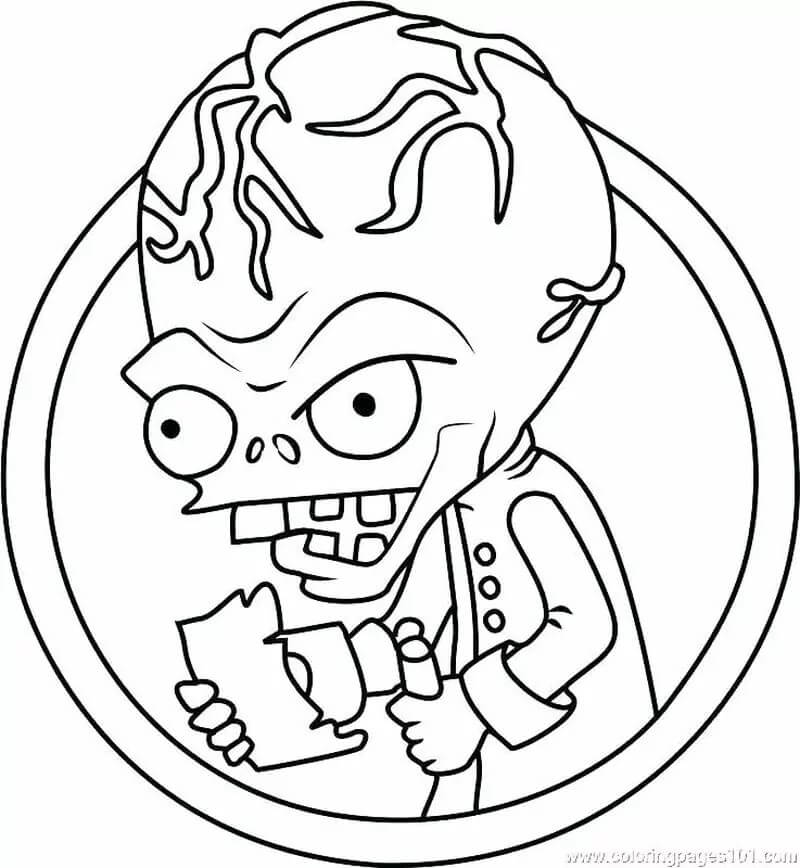 Plants and Zombies의 좀비 보스 coloring page