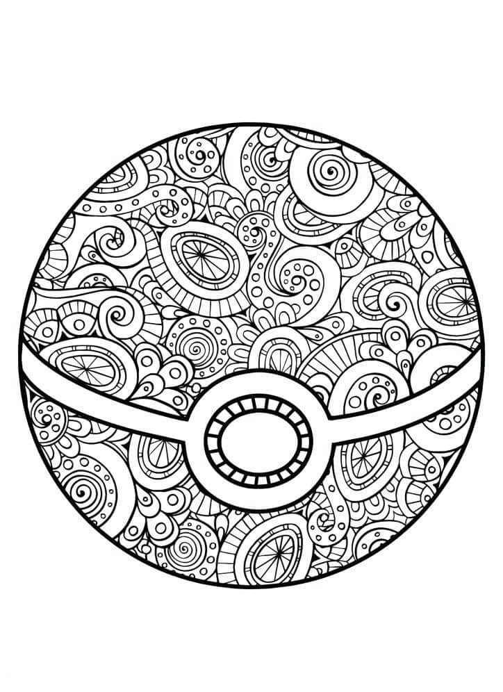 Pokeball Mandala coloring page