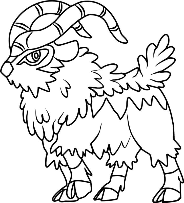 Pokemon Goat coloring page