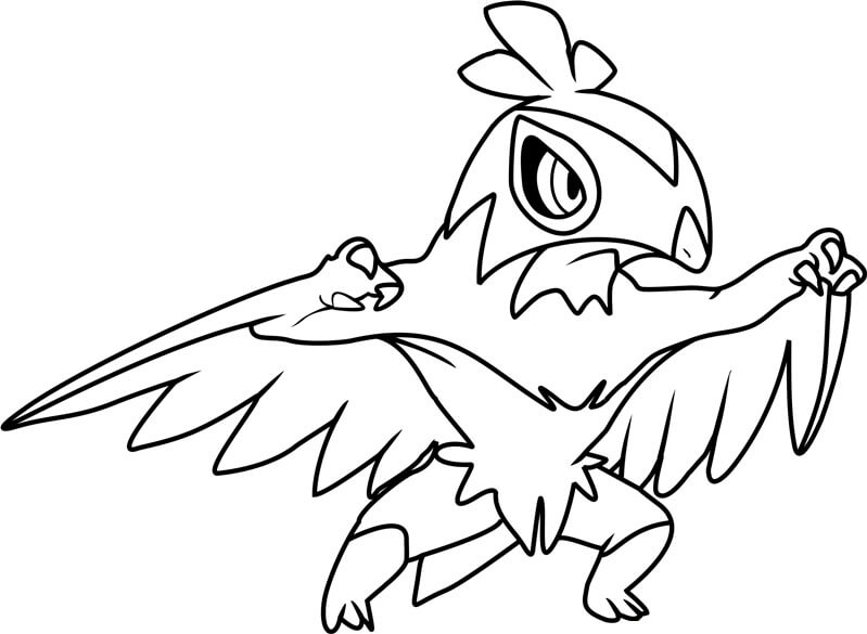 Pokemon Hawlucha coloring page
