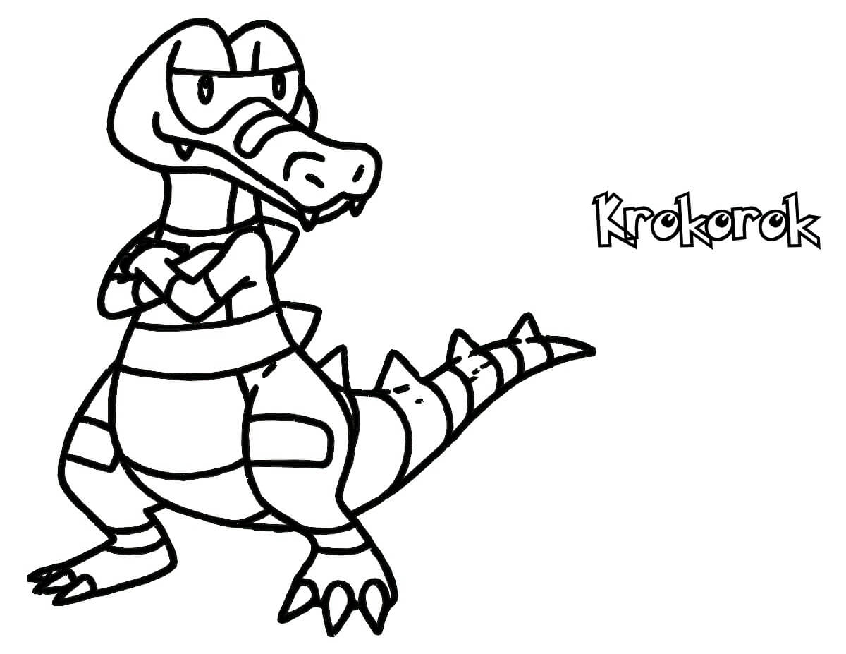 Pokemon Krokorok coloring page