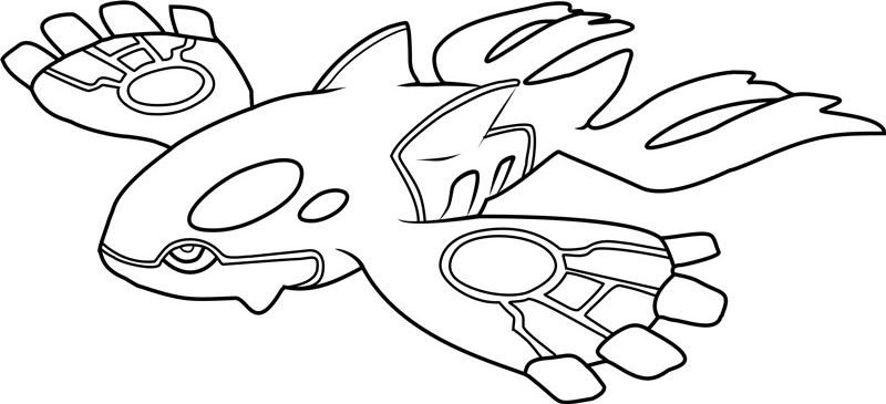 Pokemon Kyogre coloring page