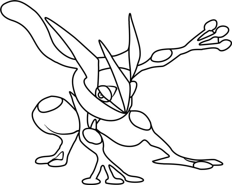 Pokemon Mega Greninja coloring page