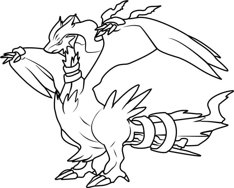 Pokemon Reshiram coloring page