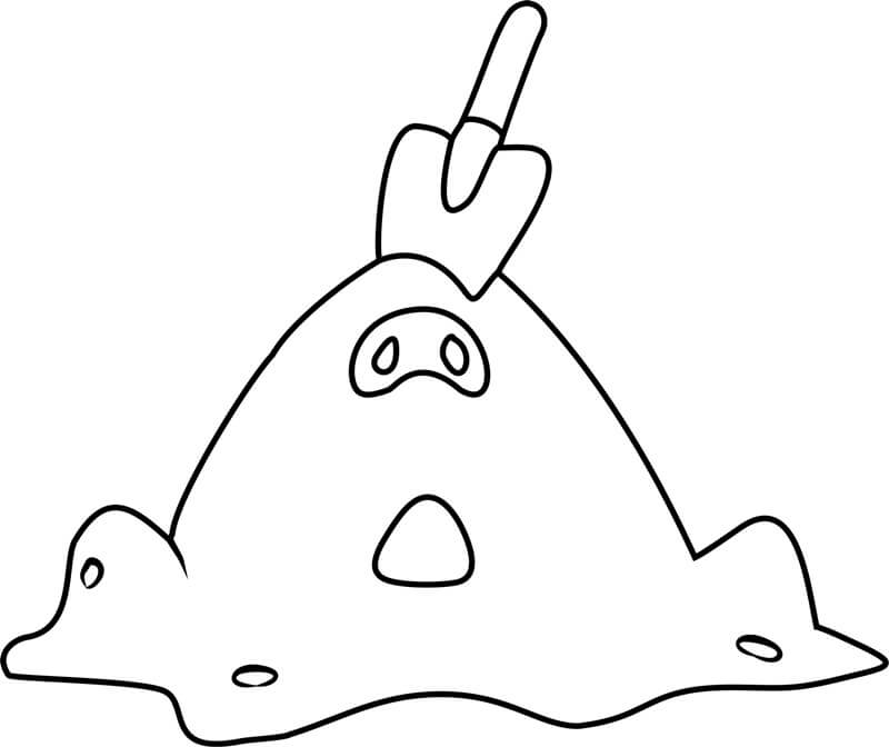 Pokemon Sandygast coloring page