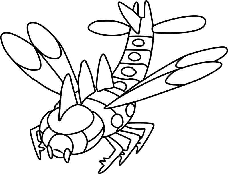 Pokemon Yanmega coloring page