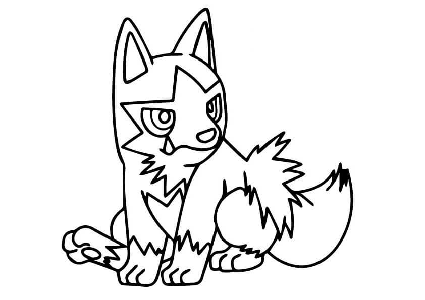Poochyena Pleure coloring page