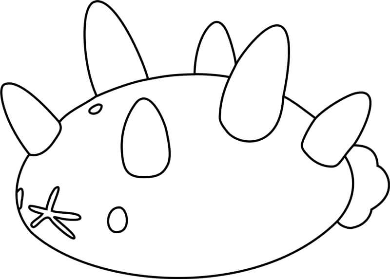 Pyukumuku Pokemon coloring page