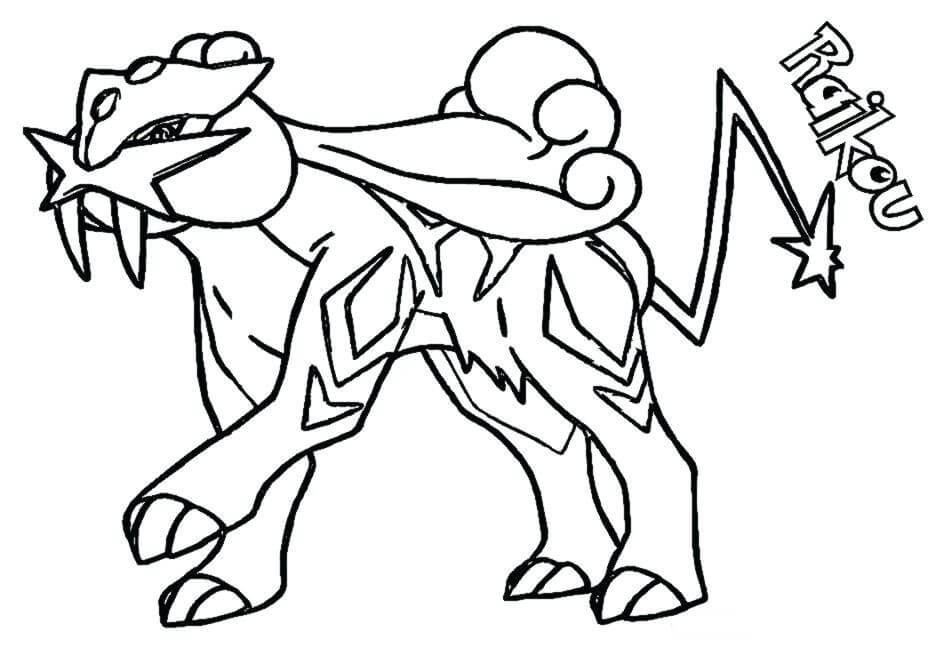 Raikou Pokemon coloring page