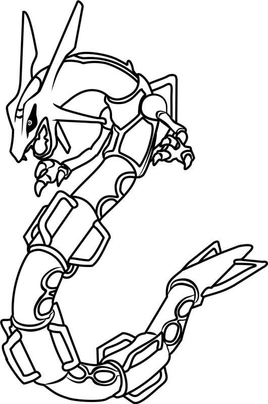 Rayquaza Pokemon Battle coloring page