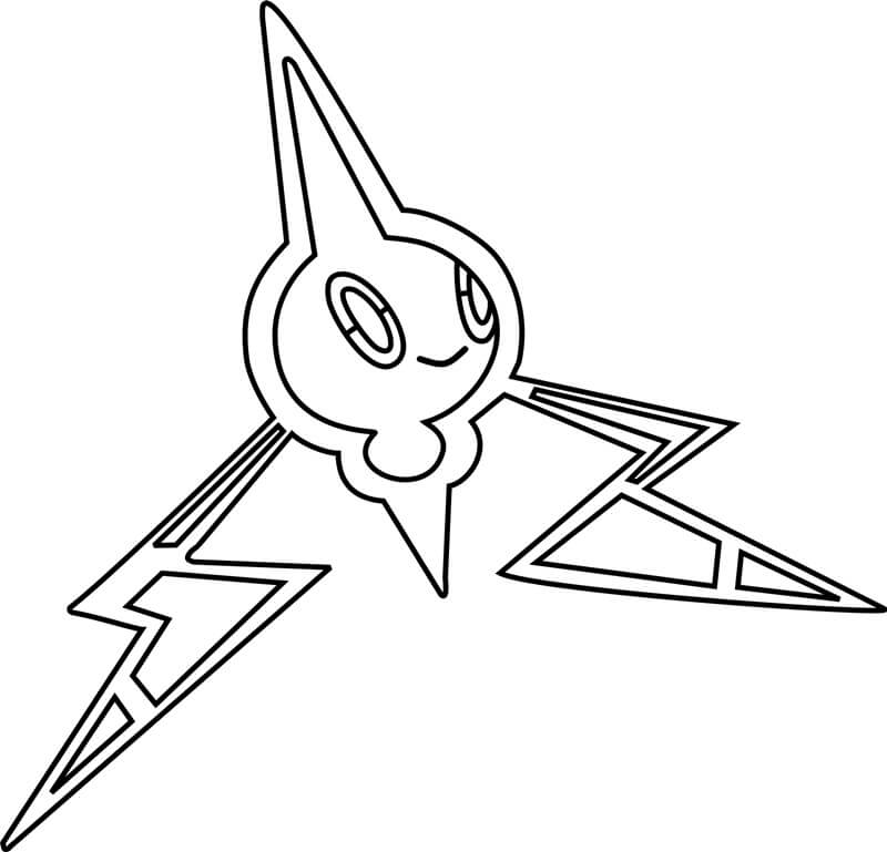 Rotom Pokemon Smiling coloring page
