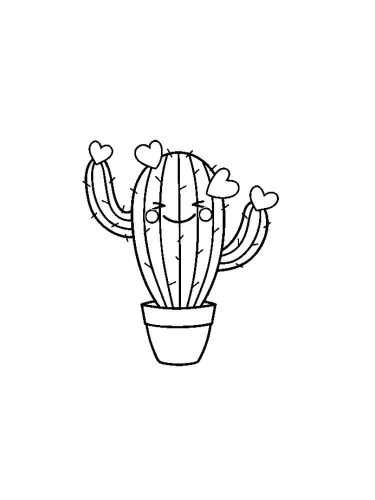 Adorable Cactus사랑스러운 선인장 coloring page