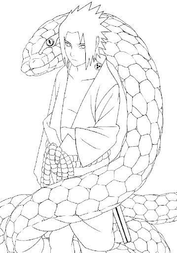 사스케와 아오다 coloring page