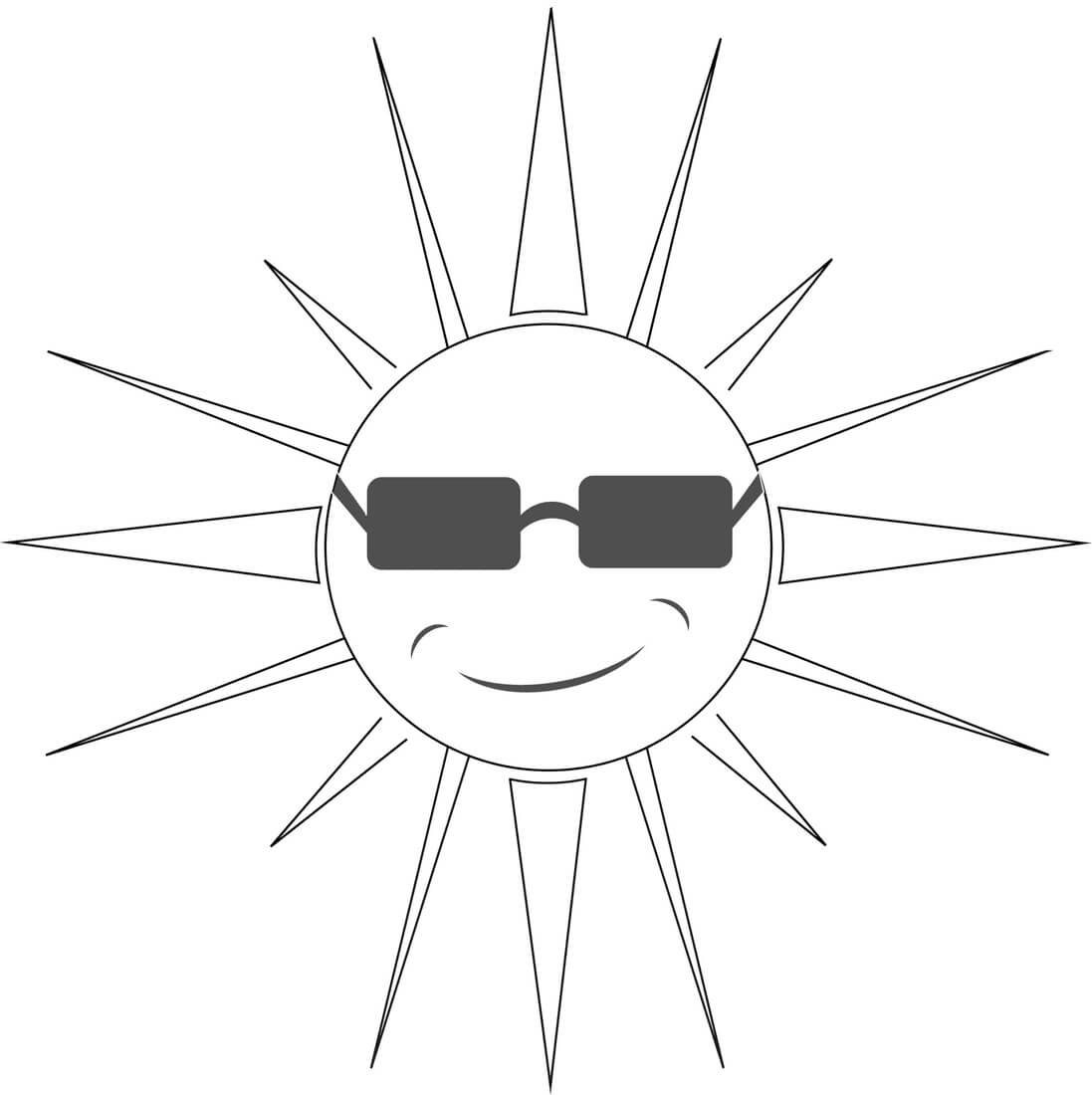 선글라스를 쓴 태양