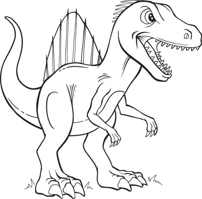 스피노사우루스 공룡 coloring page