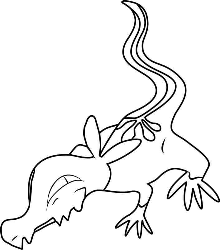 Smiling Salandit coloring page