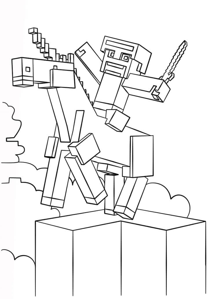 Steve is id 유니콘 coloring page