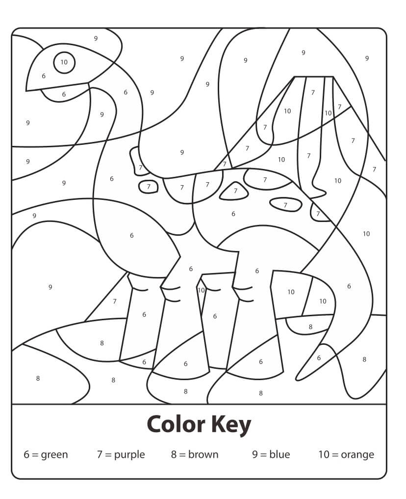 숫자로 공룡 퀼트 색칠하기 coloring page