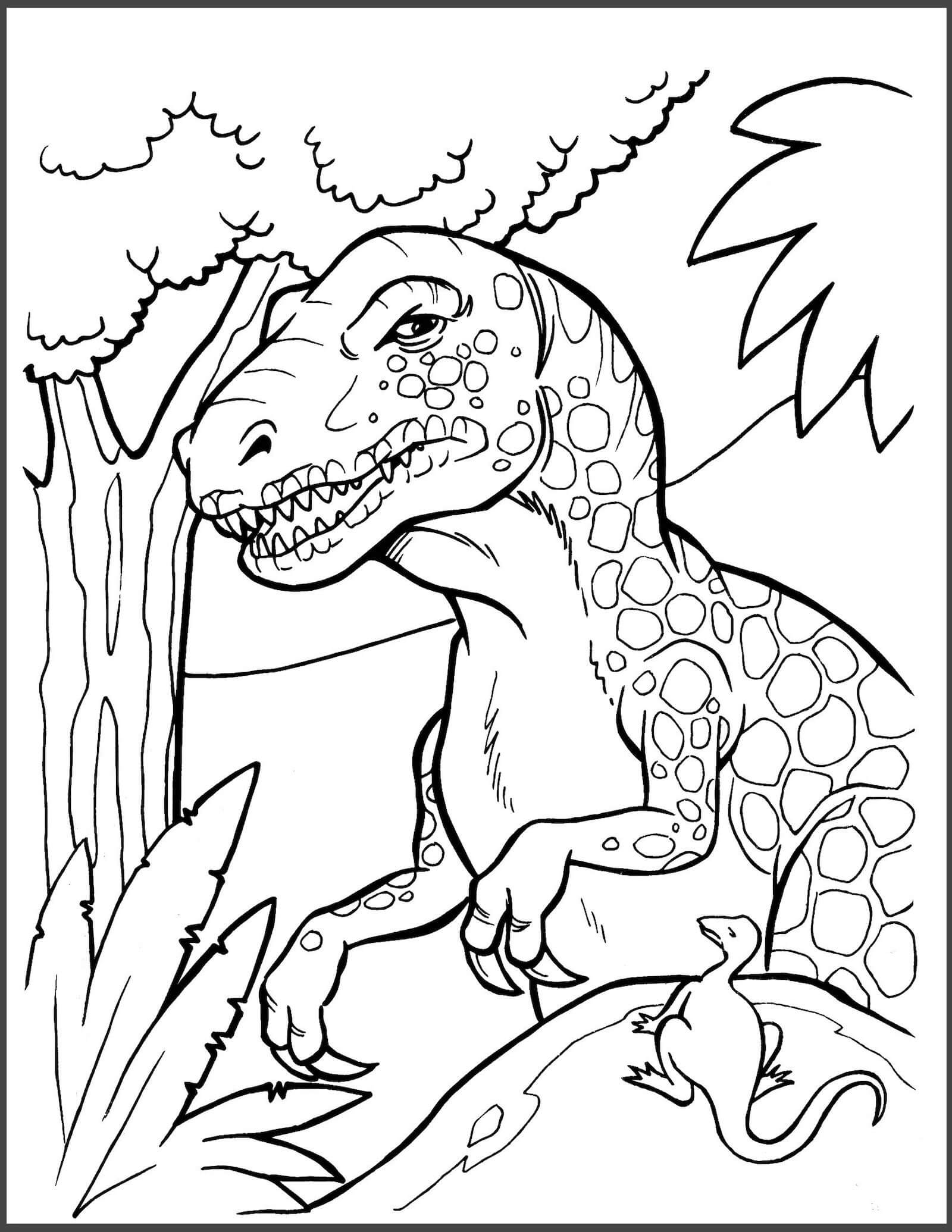 T-Rex 초상화 coloring page