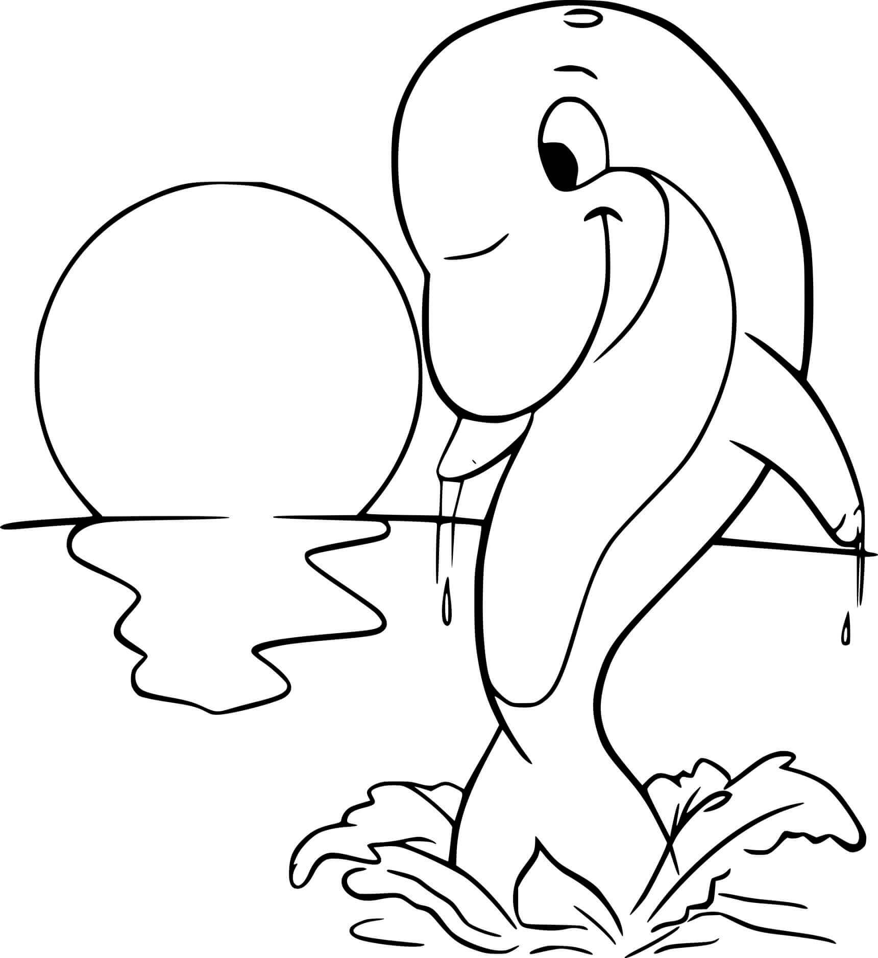 태양 속의 돌고래 coloring page