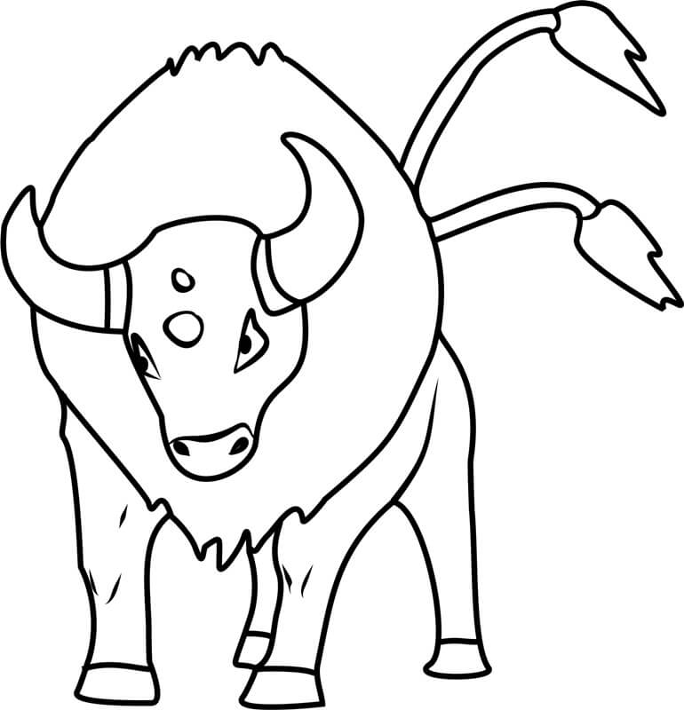Tauros Pokemon coloring page