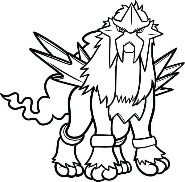 The Mighty Entei coloring page