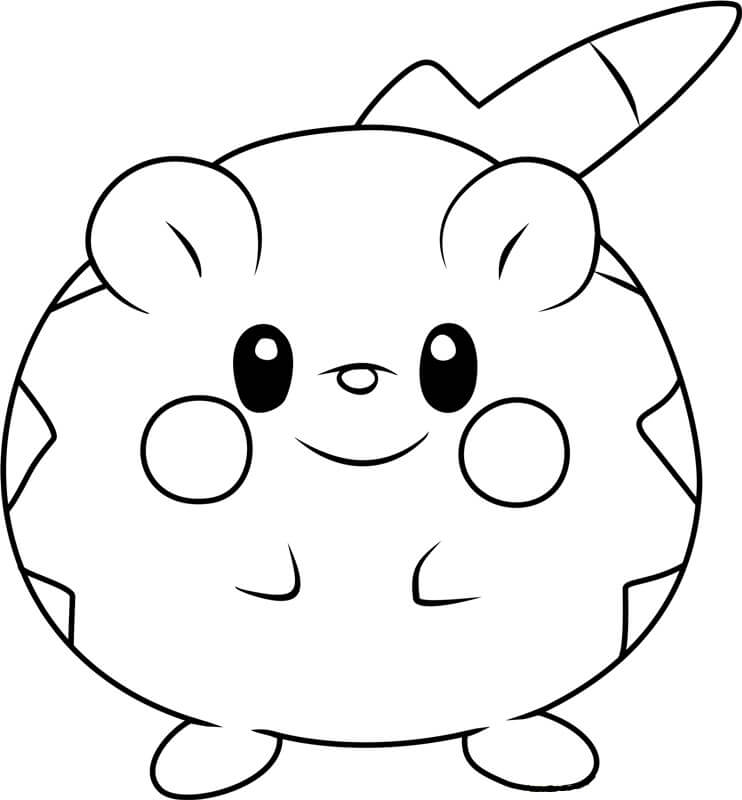Togedemaru Smiling coloring page
