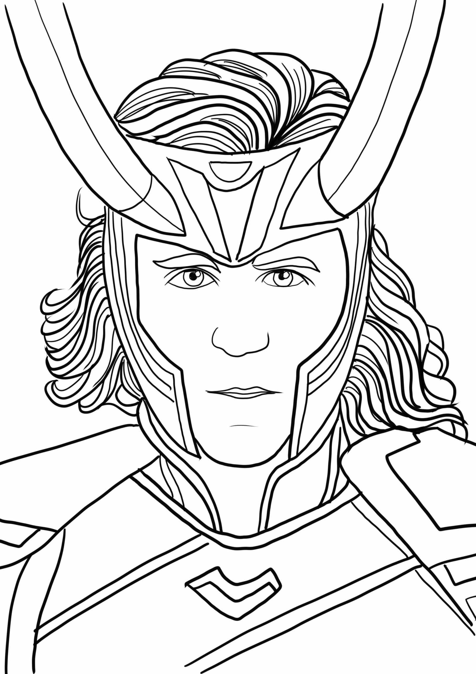 뛰어난 로키 얼굴 coloring page