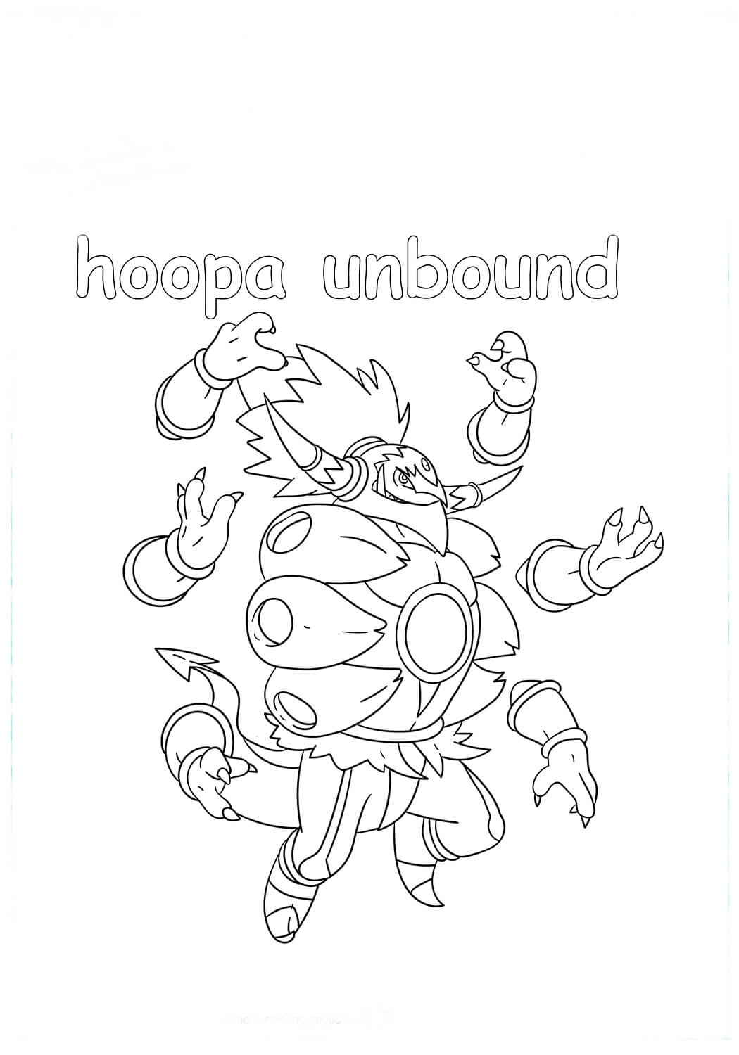 Unbound Hoopa coloring page