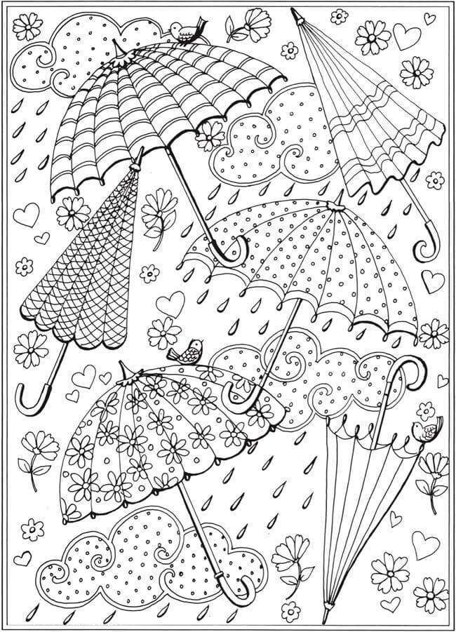 우산 만다라 coloring page