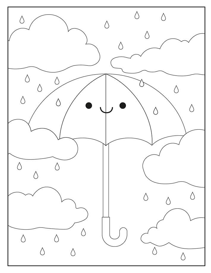 우산 – 시트 46 coloring page