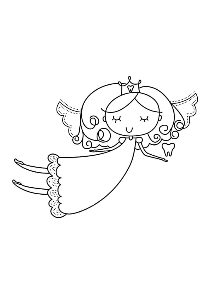 웃고 있는 이빨요정 coloring page