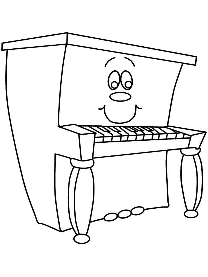 웃는 피아노 coloring page