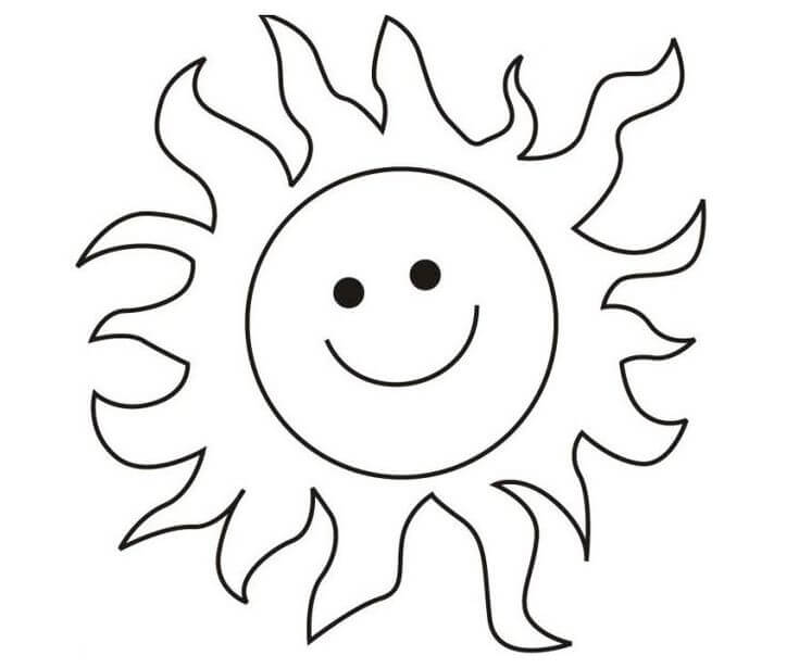 웃는 태양 coloring page